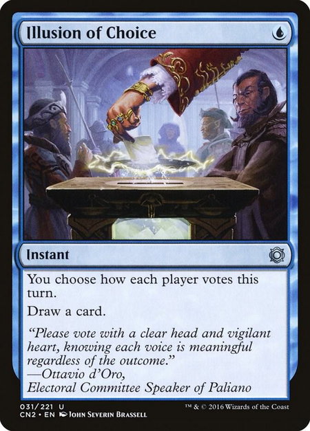 Illusion of Choice - Conspiracy: Take the Crown Magic: The Gathering trading card