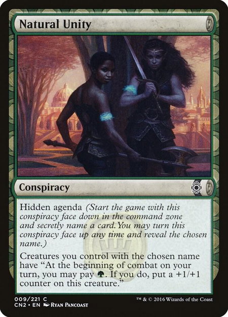 Natural Unity - Conspiracy: Take the Crown Magic: The Gathering trading card