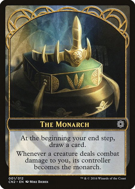 The Monarch Token - Conspiracy: Take the Crown Magic: The Gathering trading card