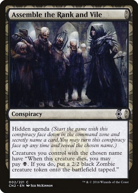 Assemble the Rank and Vile - Conspiracy: Take the Crown Magic: The Gathering trading card