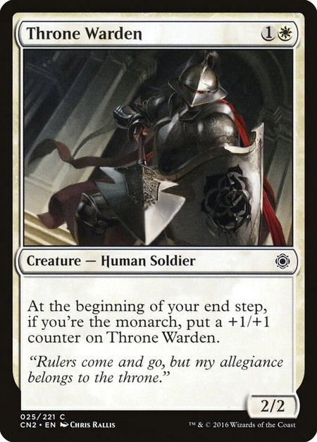 Throne Warden - Conspiracy: Take the Crown Magic: The Gathering trading card