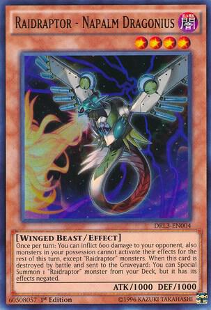 Raidraptor - Napalm Dragonius - Dragons of Legend: Unleashed YuGiOh trading card