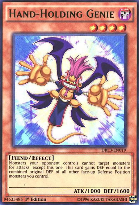 Hand-Holding Genie - Dragons of Legend: Unleashed YuGiOh trading card