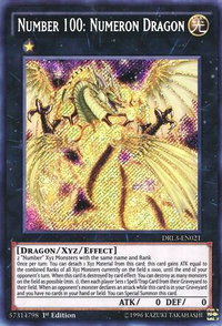Number 100: Numeron Dragon - Dragons of Legend: Unleashed (DRL3) #DRL3-EN021 - Secret Rare YuGiOh Trading Card