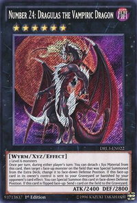 Number 24: Dragulas the Vampiric Dragon - Dragons of Legend: Unleashed (DRL3) #DRL3-EN022 - Secret Rare YuGiOh Trading Card