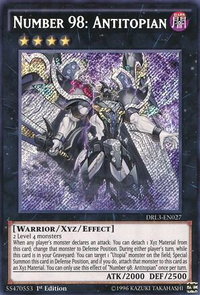 Number 98: Antitopian - Dragons of Legend: Unleashed (DRL3) #DRL3-EN027 - Secret Rare YuGiOh Trading Card