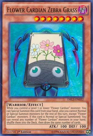 Flower Cardian Zebra Grass - Dragons of Legend: Unleashed YuGiOh trading card
