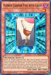 Flower Cardian Pine with Crane - Dragons of Legend: Unleashed (DRL3) #DRL3-EN035 - Ultra Rare YuGiOh Trading Card