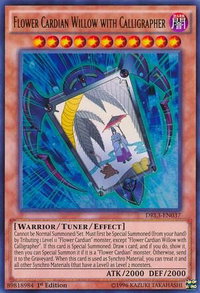Flower Cardian Willow with Calligrapher - Dragons of Legend: Unleashed (DRL3) #DRL3-EN037 - Ultra Rare YuGiOh Trading Card