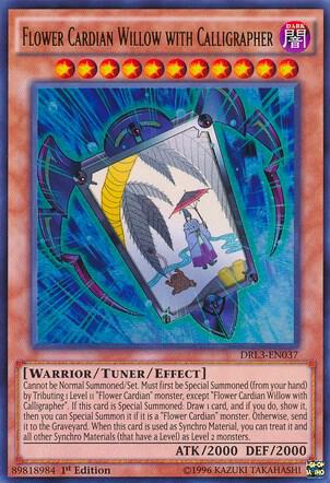 Flower Cardian Willow with Calligrapher - Dragons of Legend: Unleashed YuGiOh trading card