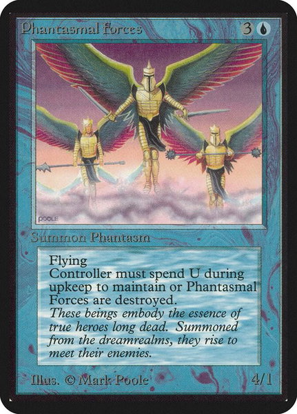 Phantasmal Forces trading card from Alpha Edition Phantasmal Forces - Alpha Edition Magic: The Gathering trading card