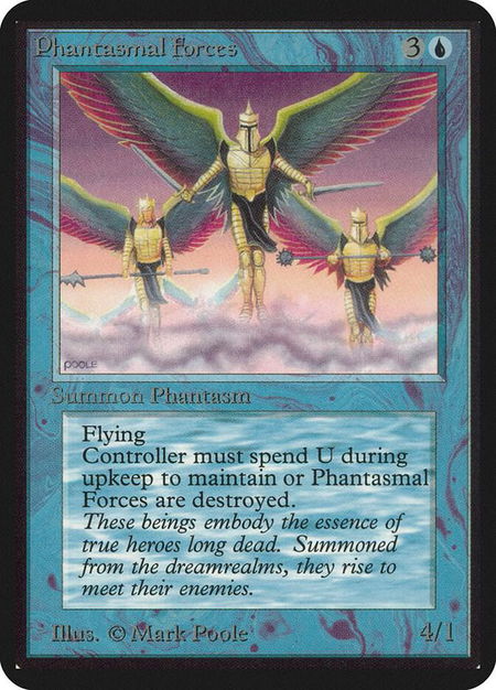 Phantasmal Forces - Alpha Edition Magic: The Gathering trading card