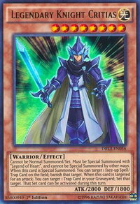 Legendary Knight Critias - Dragons of Legend: Unleashed (DRL3) #DRL3-EN056 - Ultra Rare YuGiOh Trading Card