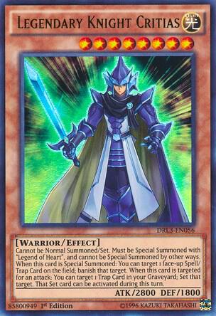 Legendary Knight Critias - Dragons of Legend: Unleashed YuGiOh trading card