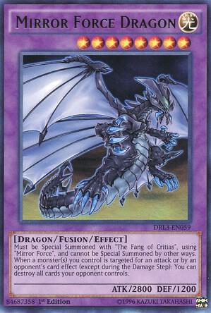 Mirror Force Dragon trading card from Dragons of Legend: Unleashed Mirror Force Dragon - Dragons of Legend: Unleashed YuGiOh trading card