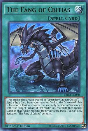 The Fang of Critias - Dragons of Legend: Unleashed YuGiOh trading card