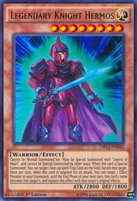 Legendary Knight Hermos - Dragons of Legend: Unleashed (DRL3) #DRL3-EN062 - Ultra Rare YuGiOh Trading Card