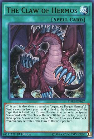 The Claw of Hermos - Dragons of Legend: Unleashed YuGiOh trading card