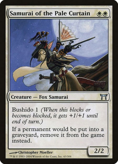 Samurai of the Pale Curtain - Champions of Kamigawa Magic: The Gathering trading card