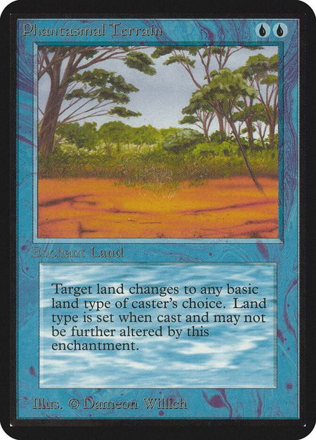 Phantasmal Terrain - Alpha Edition Magic: The Gathering trading card