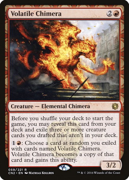 Volatile Chimera - Conspiracy: Take the Crown Magic: The Gathering trading card