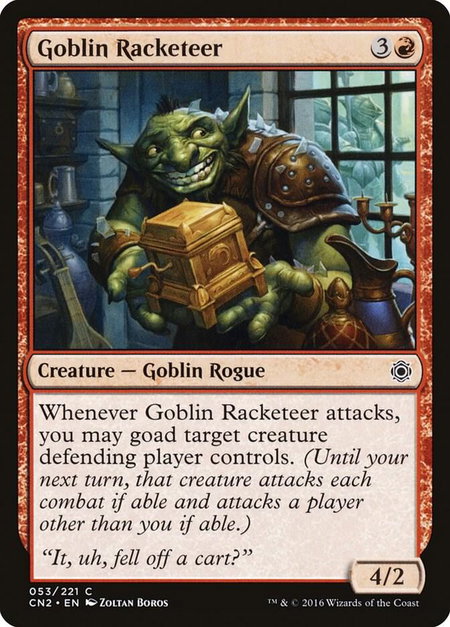 Goblin Racketeer - Conspiracy: Take the Crown Magic: The Gathering trading card