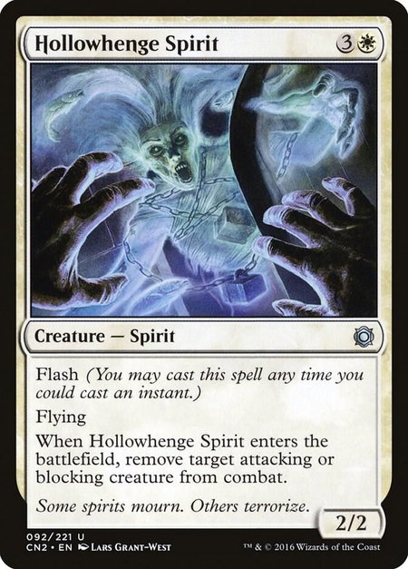 Hollowhenge Spirit trading card from Conspiracy: Take the Crown Hollowhenge Spirit - Conspiracy: Take the Crown Magic: The Gathering trading card