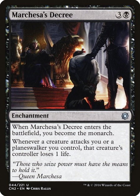 Marchesa's Decree - Conspiracy: Take the Crown Magic: The Gathering trading card