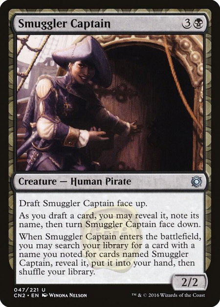 Smuggler Captain trading card from Conspiracy: Take the Crown Smuggler Captain - Conspiracy: Take the Crown Magic: The Gathering trading card