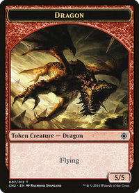 Dragon Token - Conspiracy: Take the Crown (CN2) #7 - Token Magic: The Gathering Trading Card