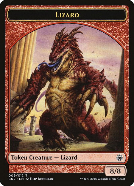 Lizard Token - Conspiracy: Take the Crown Magic: The Gathering trading card