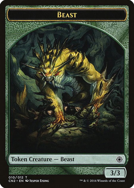 Beast Token - Conspiracy: Take the Crown Magic: The Gathering trading card