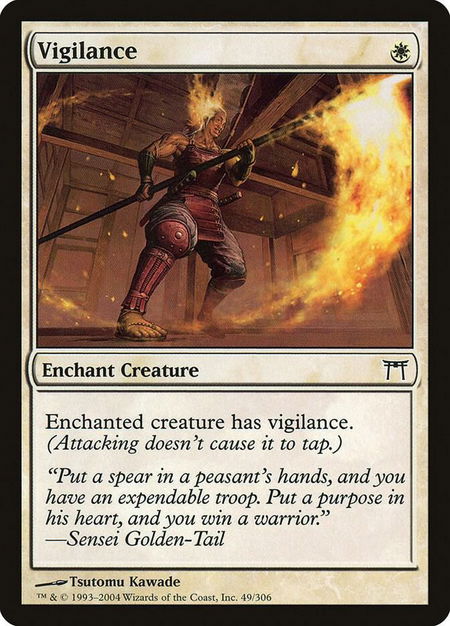 Vigilance trading card from Champions of Kamigawa Vigilance - Champions of Kamigawa Magic: The Gathering trading card