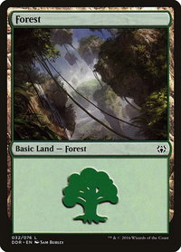 Forest (32) - Duel Decks: Nissa vs. Ob Nixilis (DDR) #32 - Land Magic: The Gathering Trading Card
