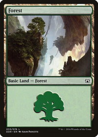 Forest (033) - Duel Decks: Nissa vs. Ob Nixilis (DDR) #33 - Land Magic: The Gathering Trading Card