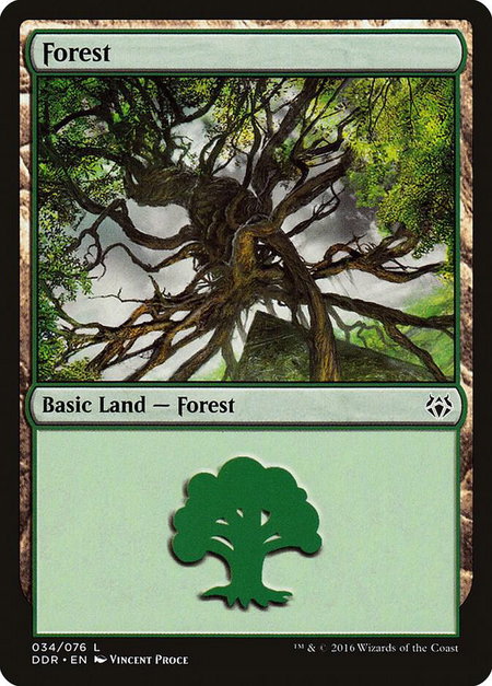 Forest (034) - Duel Decks: Nissa vs. Ob Nixilis Magic: The Gathering trading card
