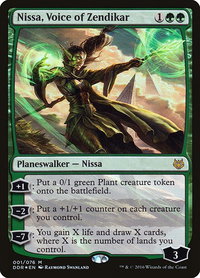 Nissa, Voice of Zendikar - Duel Decks: Nissa vs. Ob Nixilis (DDR) #1 - Mythic Magic: The Gathering Trading Card