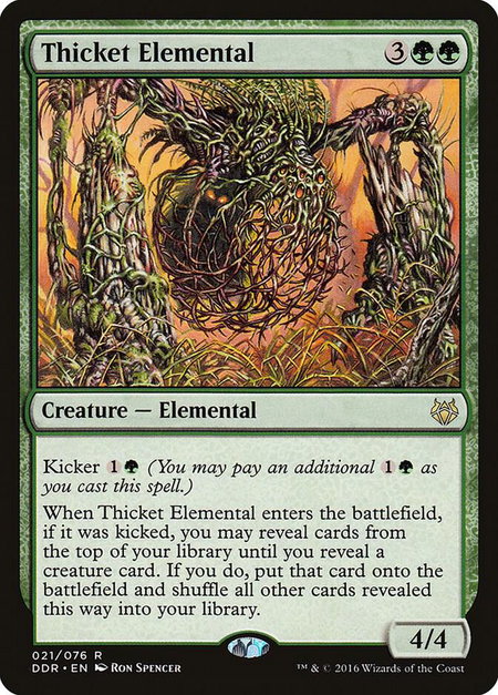 Thicket Elemental - Duel Decks: Nissa vs. Ob Nixilis Magic: The Gathering trading card