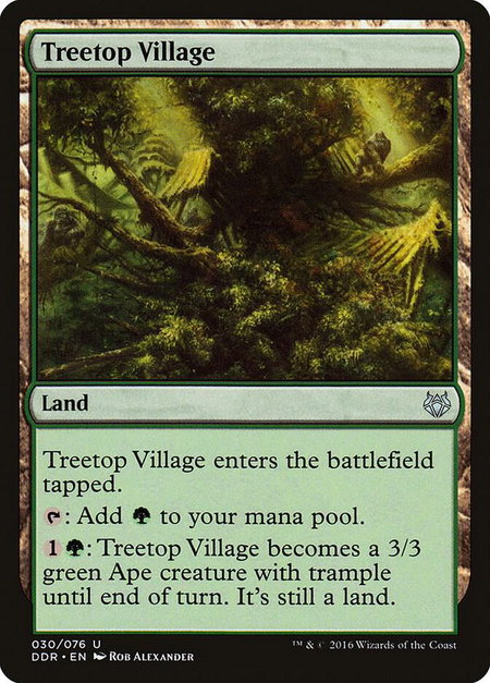 Treetop Village - Duel Decks: Nissa vs. Ob Nixilis Magic: The Gathering trading card