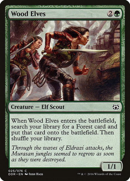 Wood Elves - Duel Decks: Nissa vs. Ob Nixilis Magic: The Gathering trading card