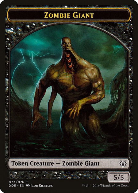 Zombie Giant Token - Duel Decks: Nissa vs. Ob Nixilis Magic: The Gathering trading card