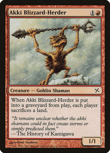 Akki Blizzard-Herder - Betrayers of Kamigawa Magic: The Gathering trading card