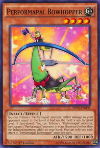 Performapal Bowhopper - 2016 Mega-Tins Mega Pack (MP16) #MP16-EN003 - Common / Short Print YuGiOh Trading Card