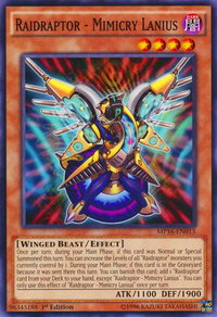 Raidraptor - Mimicry Lanius - 2016 Mega-Tins Mega Pack (MP16) #MP16-EN015 - Common / Short Print YuGiOh Trading Card