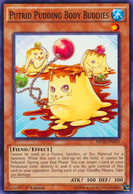 Putrid Pudding Body Buddies trading card from 2016 Mega-Tins Mega Pack Putrid Pudding Body Buddies - 2016 Mega-Tins Mega Pack YuGiOh trading card