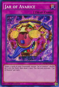 Jar of Avarice - 2016 Mega-Tins Mega Pack (MP16) #MP16-EN033 - Secret Rare YuGiOh Trading Card