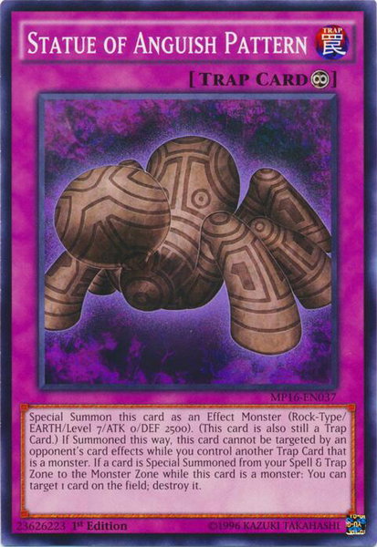 Statue of Anguish Pattern - 2016 Mega-Tins Mega Pack YuGiOh trading card