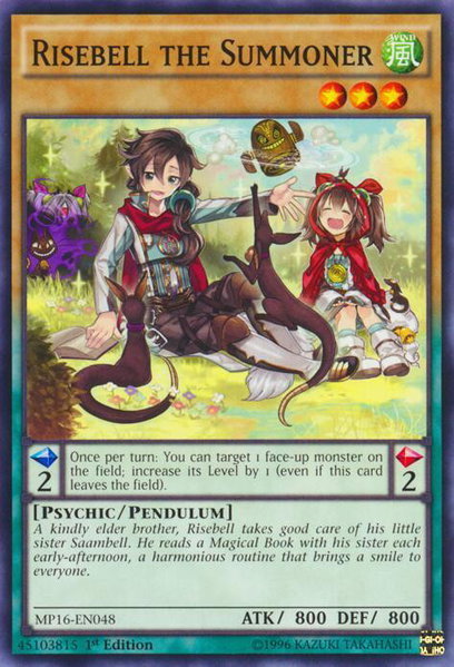 Risebell the Summoner trading card from 2016 Mega-Tins Mega Pack Risebell the Summoner - 2016 Mega-Tins Mega Pack YuGiOh trading card