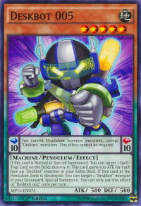 Deskbot 005 - 2016 Mega-Tins Mega Pack (MP16) #MP16-EN075 - Common / Short Print YuGiOh Trading Card
