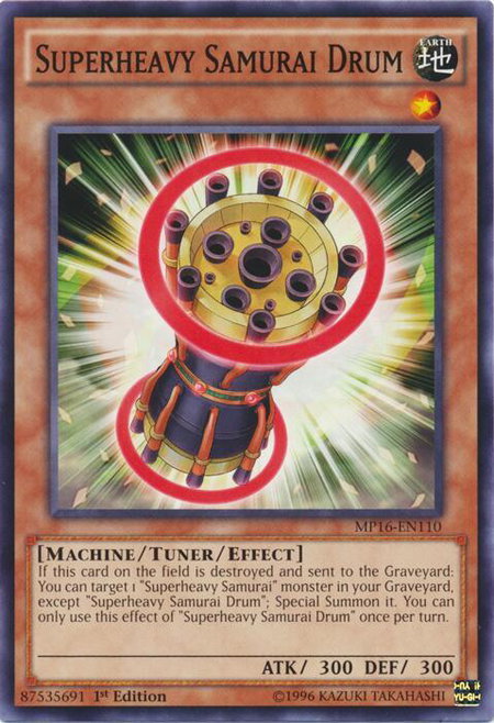 Superheavy Samurai Drum - 2016 Mega-Tins Mega Pack YuGiOh trading card